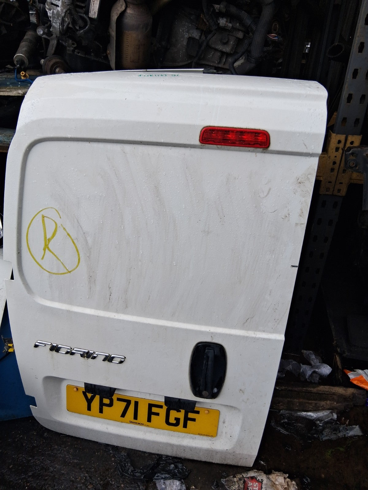 2021 FIAT FIORINO MK3 NSR PASSENGER SIDE REAR LEFT COMPLETE DOOR WHITE