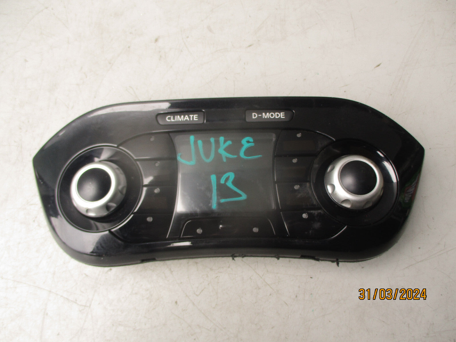 2013 NISSAN JUKE 1.5 DIESEL HEATER CONTROL SWITCH PANEL 24845BV82C