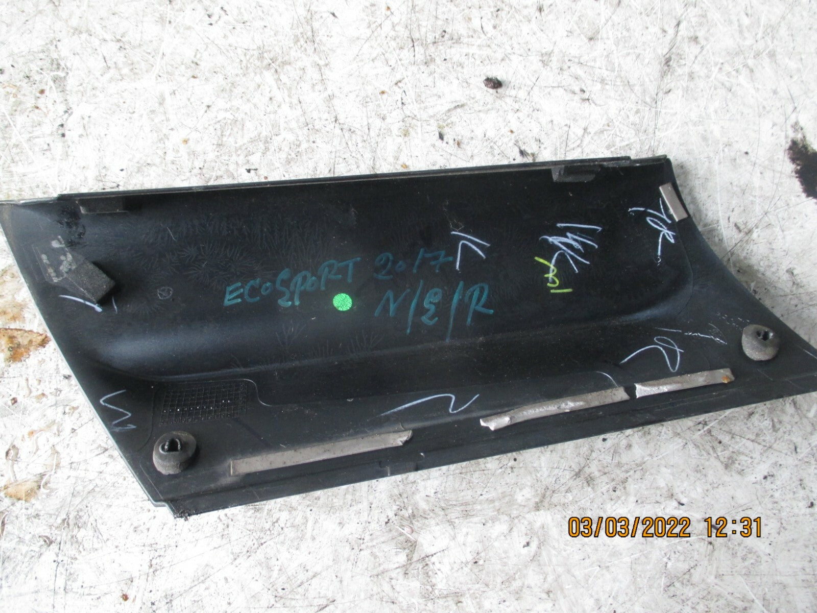 FORD ECOSPORT 2016 NSR PASSENGER REAR PILLAR TRIM COVER CN15-N28149AP-AP