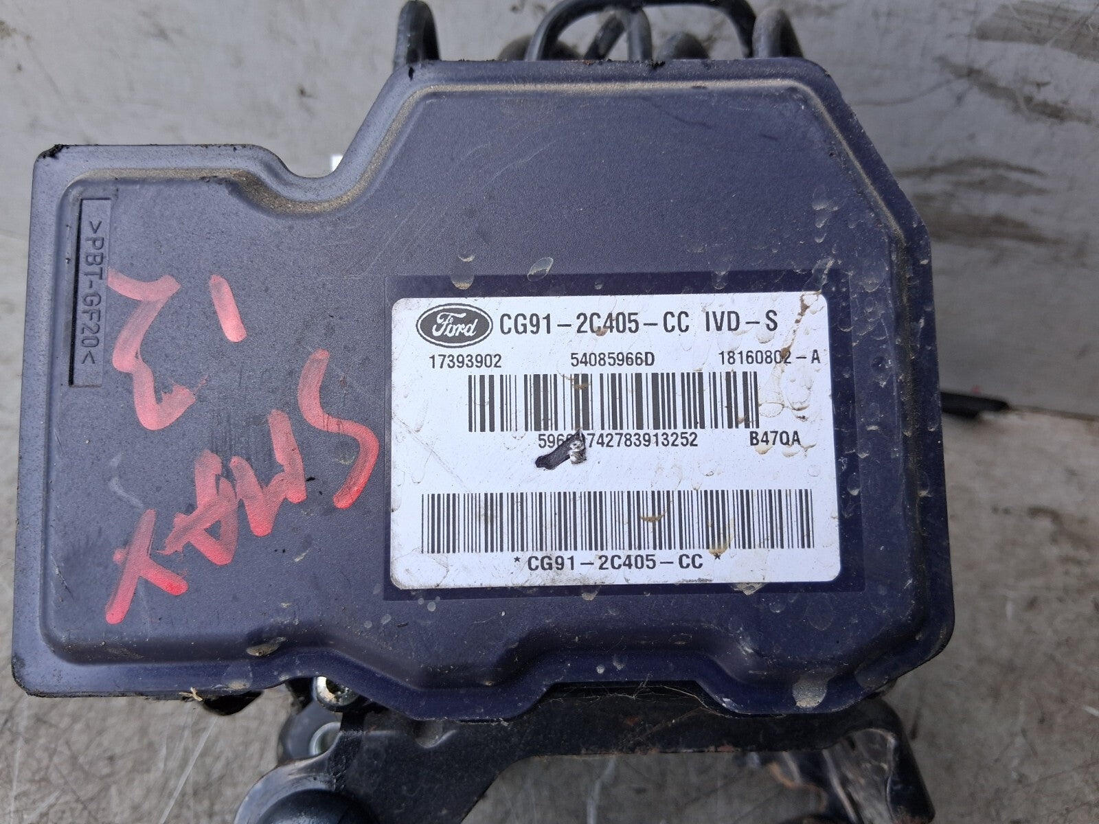 2013 FORD S MAX MK1 ABS PUMP CONTROL MODULE CG912C405CC