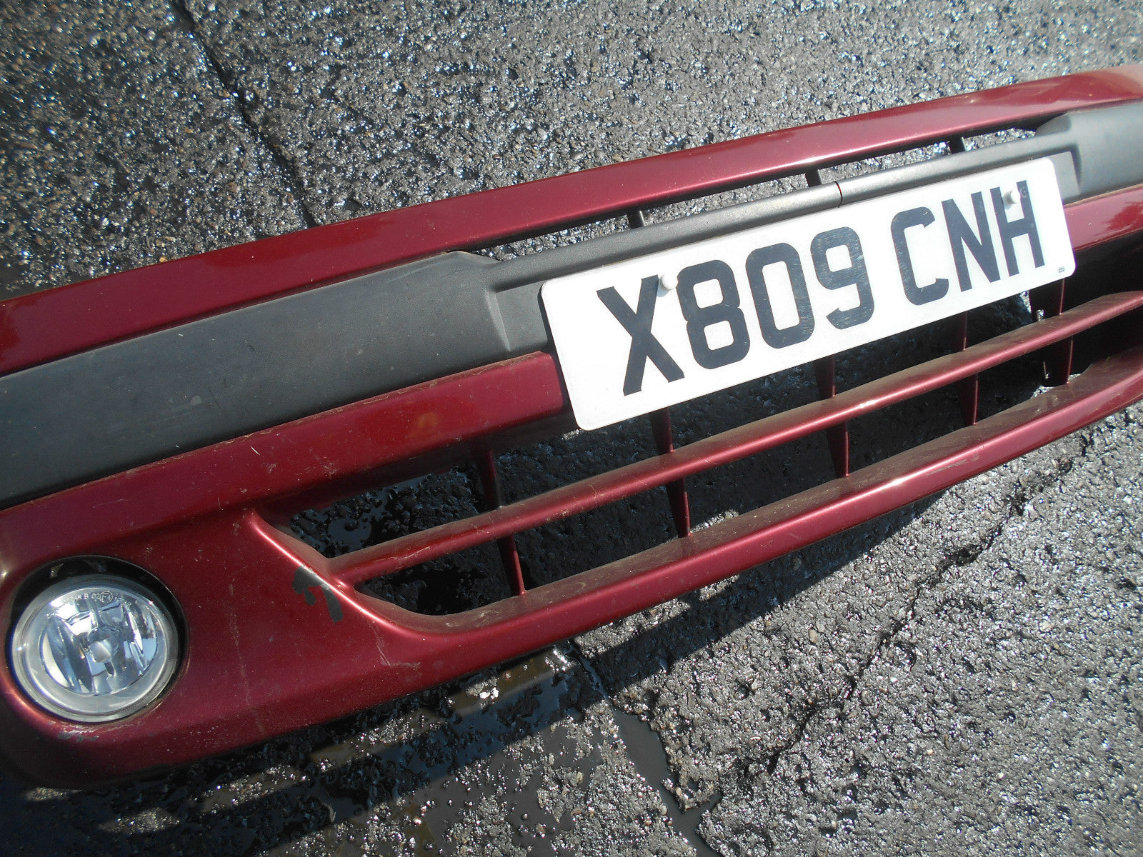 RENAULT SCENIC MK1 2000 FRONT BUMPER & FOG LIGHTS BURGUNDY