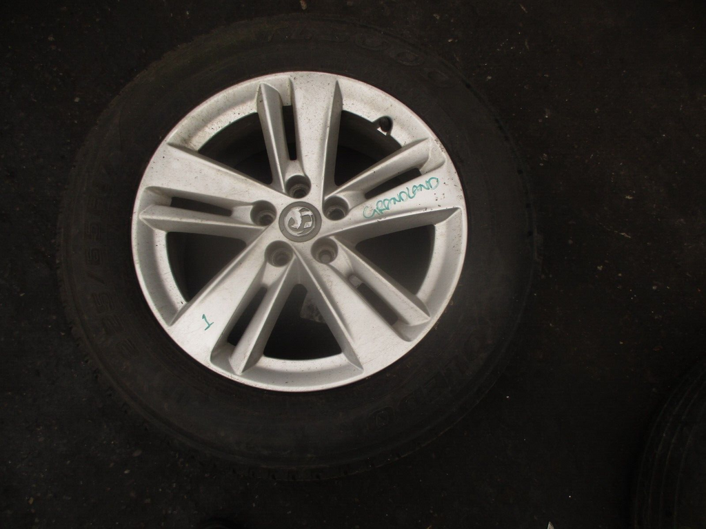 2018 VAUXHALL GRANDLAND X SE MK1 17 INCH ALLOY WHEEL WITH TYRE 225/65R17 REF 1