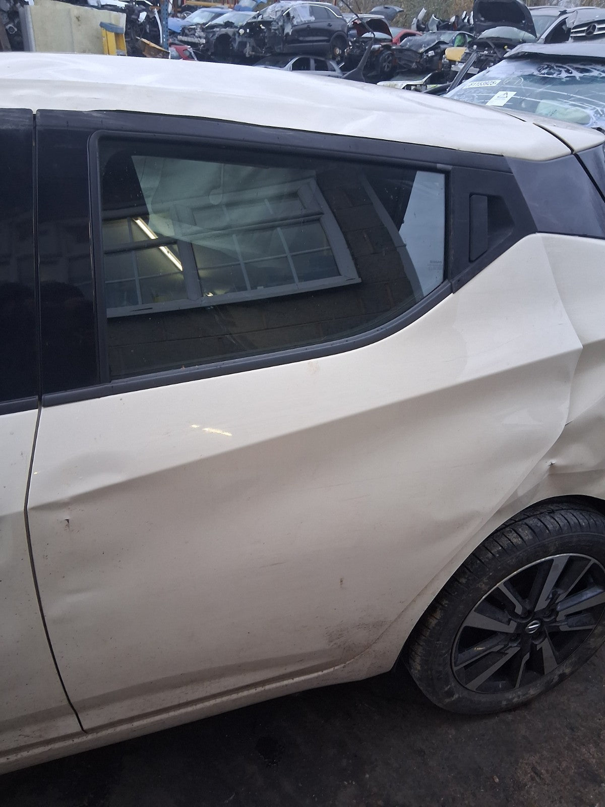 2018 NISSAN MICRA K14 NSR PASSENGER SIDE REAR LEFT BARE DOOR IVORY D16