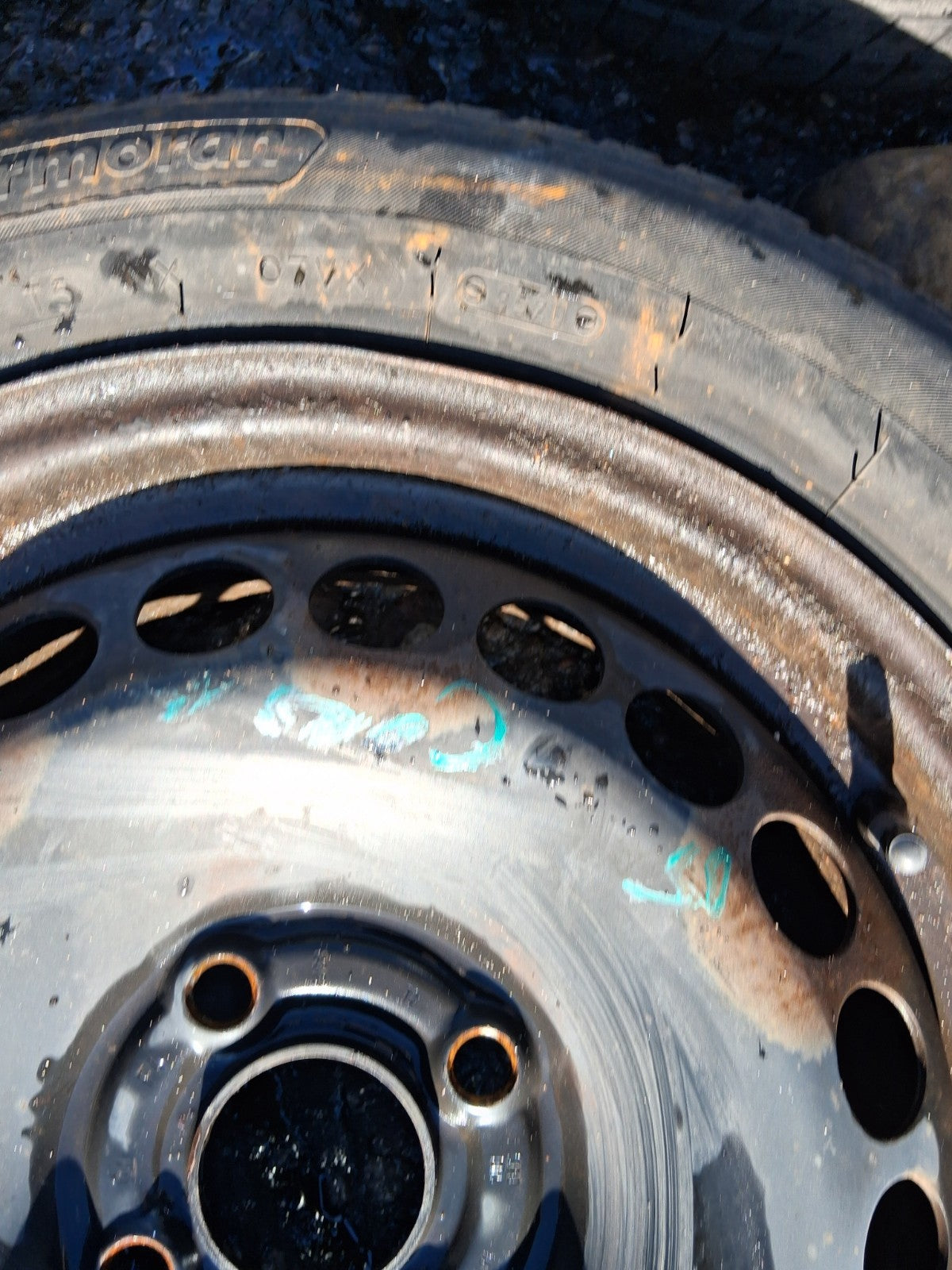 2008 VAUXHALL CORSA D 15 INCH STEEL WHEEL WITH TYRE 185/65R15