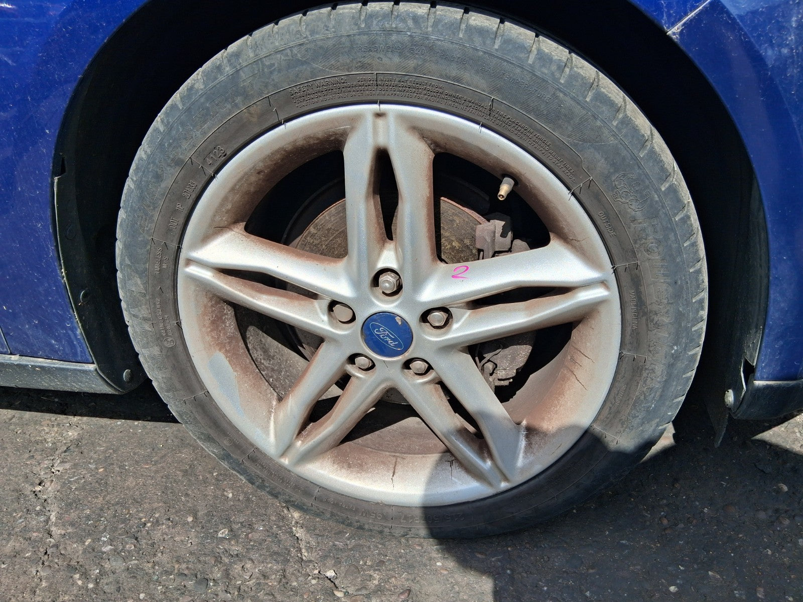 2015 FORD FOCUS MK3 17 INCH SINGLE ALLOY WHEEL WITH TYRE 215/50R17 REF 2