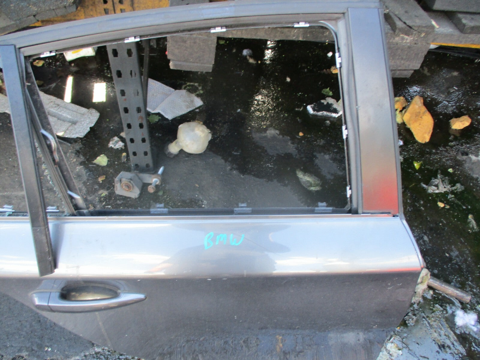 BMW 1 SERIES E87 2006 BARE OSR DRIVER SIDE REAR DOOR SHELL FRAME GREY