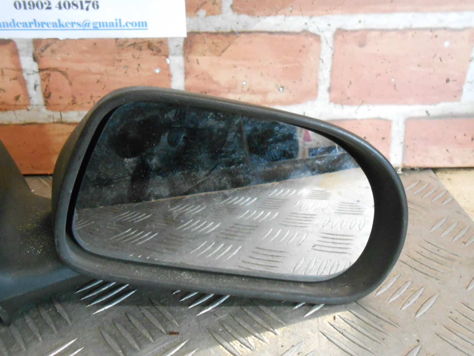 FIAT MAREA BRAVA 2002 OS DRIVER SIDE MANUAL DOOR WING MIRROR BLACK PLASTIC