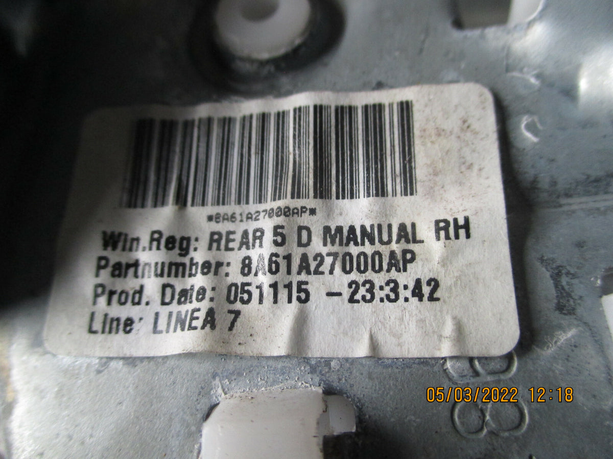 FORD FIESTA 2016 MK7 OSR REAR DRIVER SIDE WINDOW MOTOR REGULATOR 8A61A27000