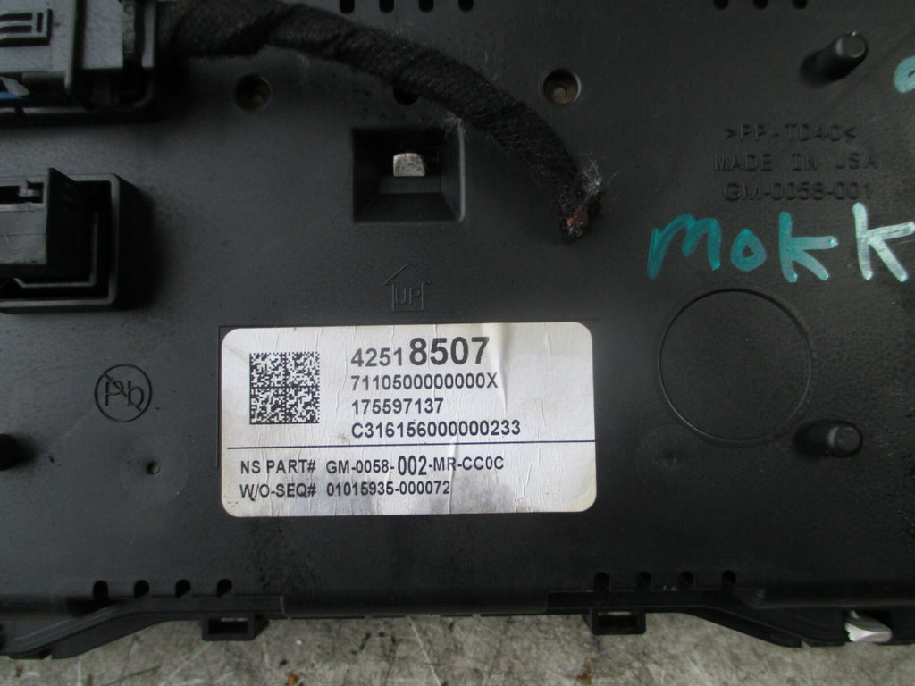 2018 VAUXHALL MOKKA X 1.4 PETROL MANUAL SPEEDOMETER INSTRUMENT CLUSTER 42518507
