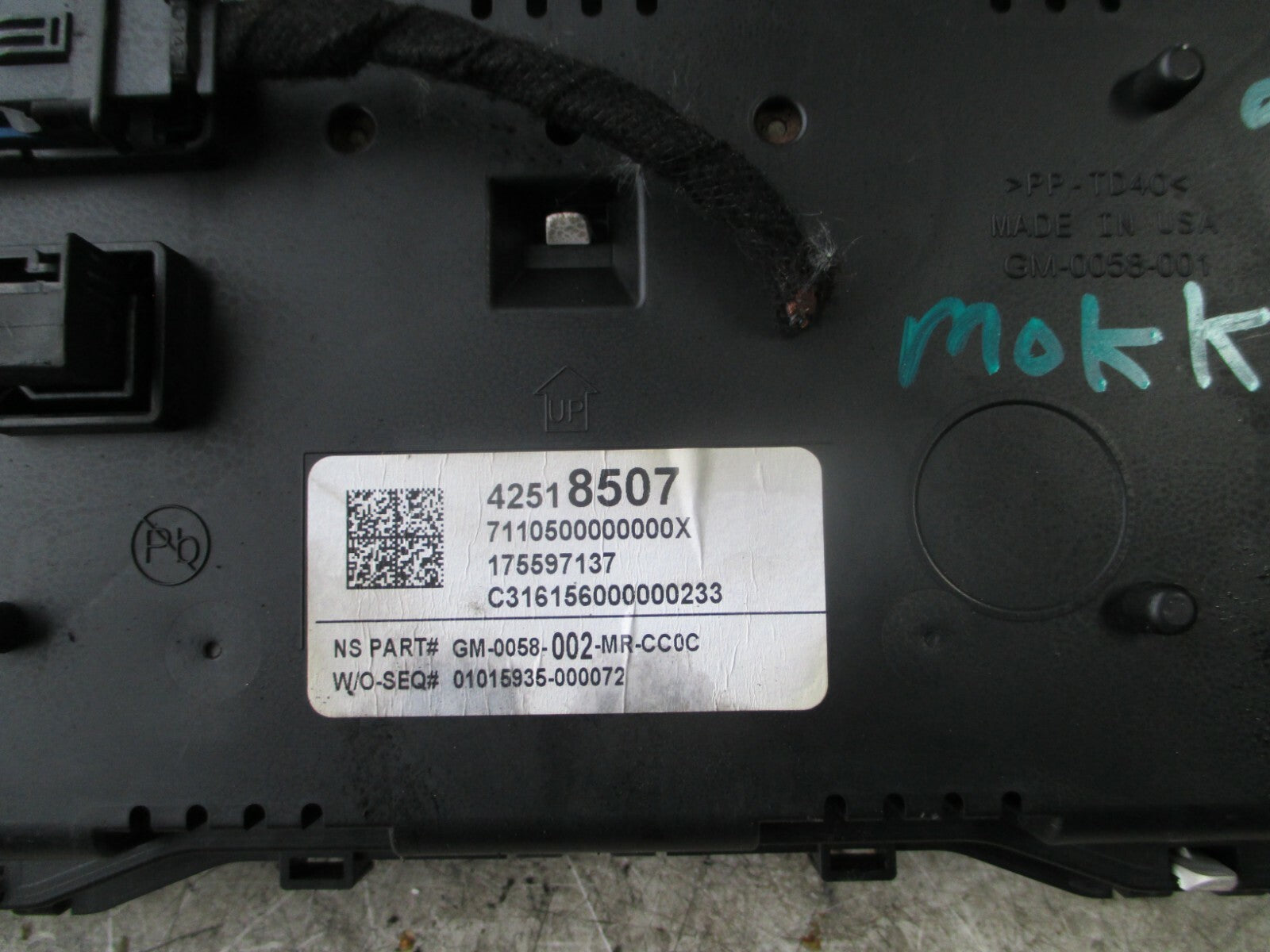 2018 VAUXHALL MOKKA X 1.4 PETROL MANUAL SPEEDOMETER INSTRUMENT CLUSTER 42518507