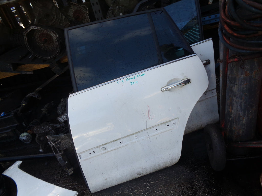 CITROEN C4 GRAND PICASSO 2014 NSR PASSENGER REAR COMPLETE DOOR WHITE