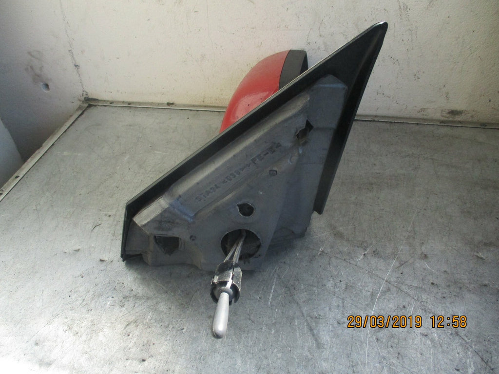 RENAULT MEGANE 2005  OS DRIVER  SIDE MANUAL WING MIRROR RED