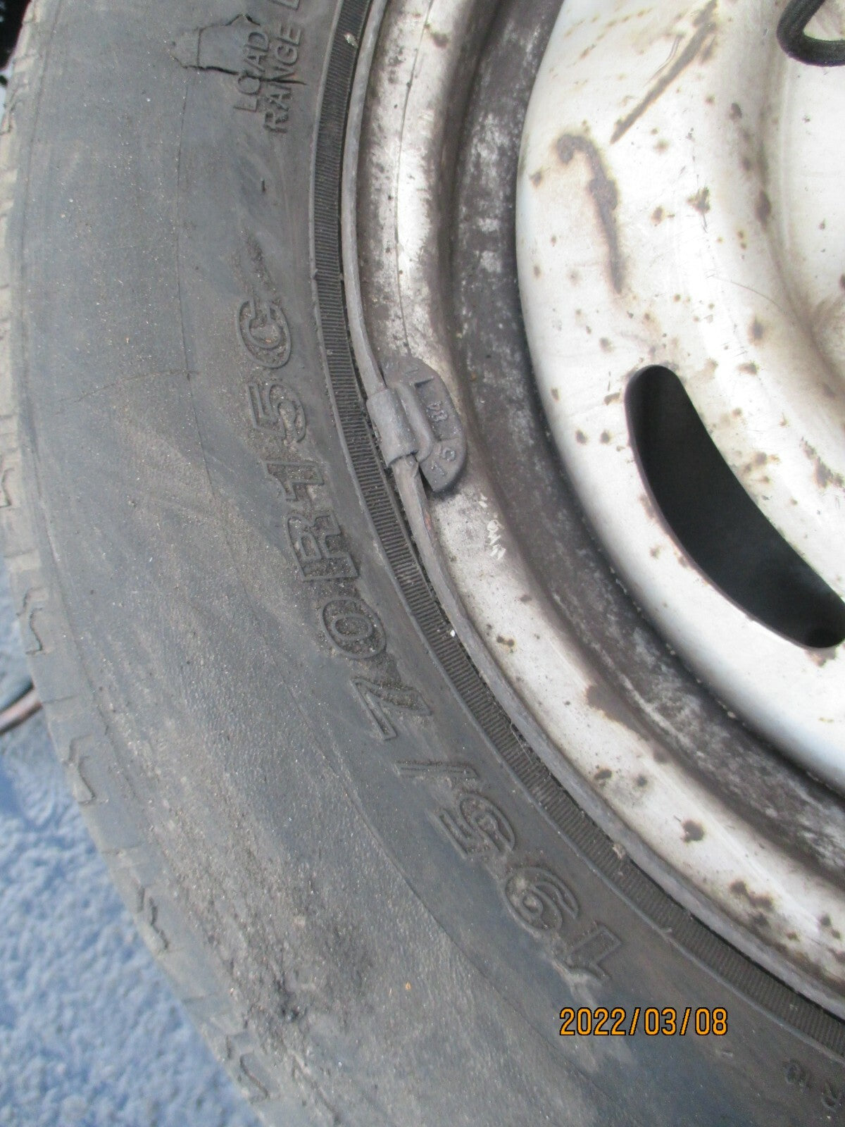 FORD TRANSIT 2004 MK6 STEEL WHEEL & TYRE 195/70R15
