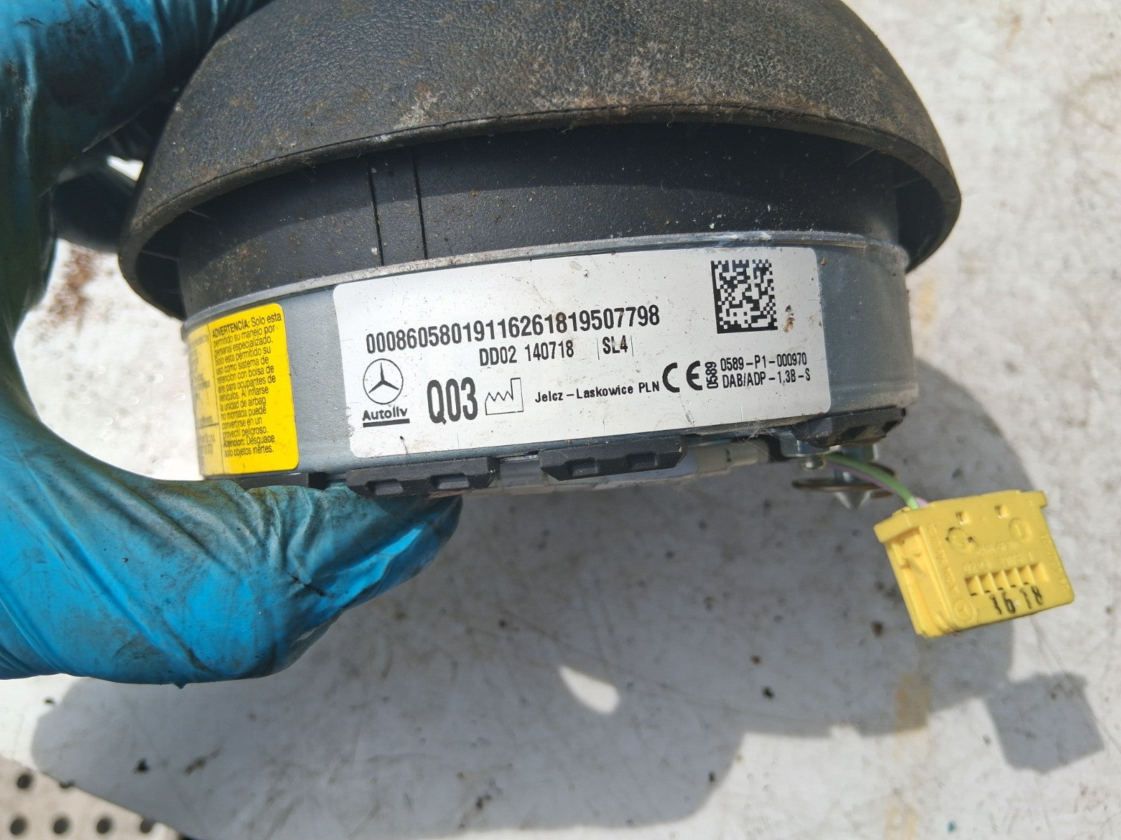 2018 MERCEDES BENZ SPRINTER W907 STEERING WHEEL SRS AIRBAG 0008605801