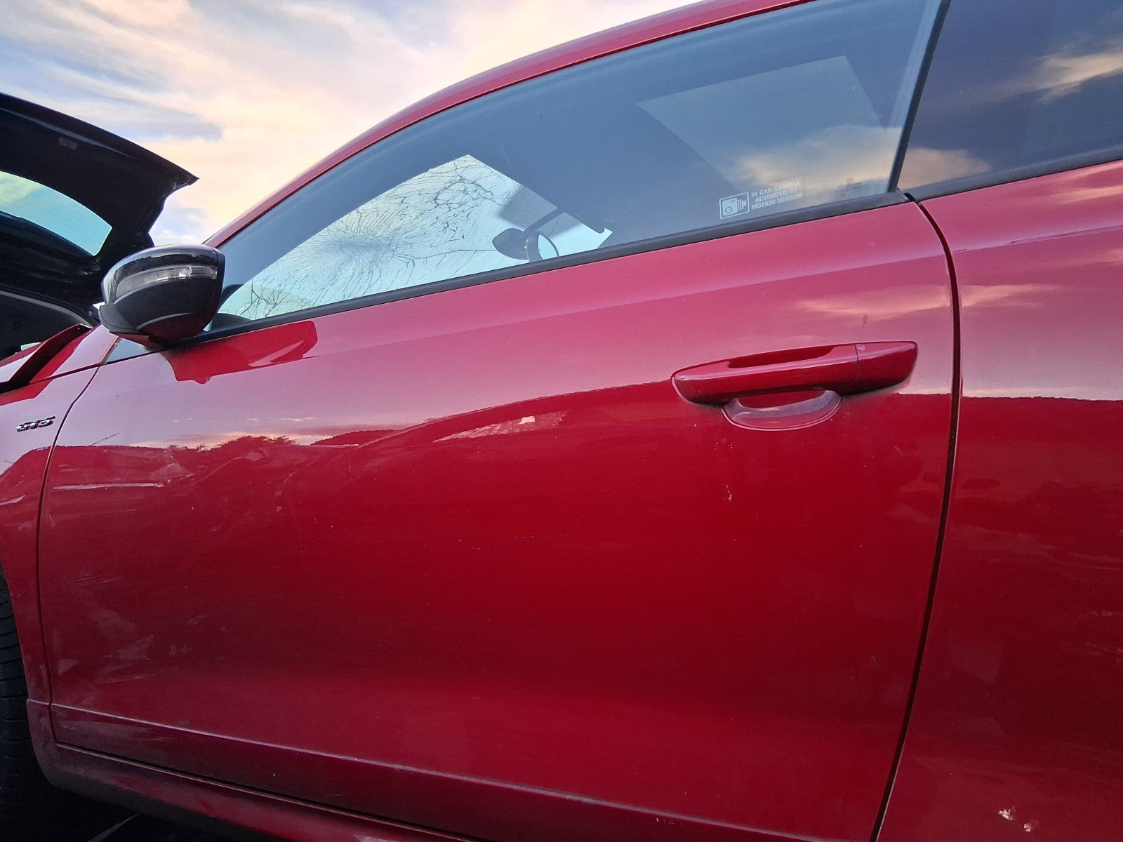 2014 VW VOLKSWAGEN SCIROCCO MK3 NS PASSENGER SIDE BARE DOOR SALSA RED LA3H