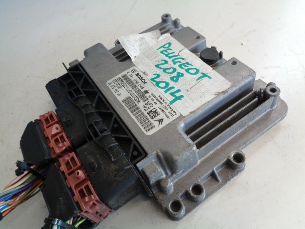 PEUGEOT 208 2014 1.6 HDI DIESEL ENGINE ECU ENGINE CONTROL MODULE 9807885980