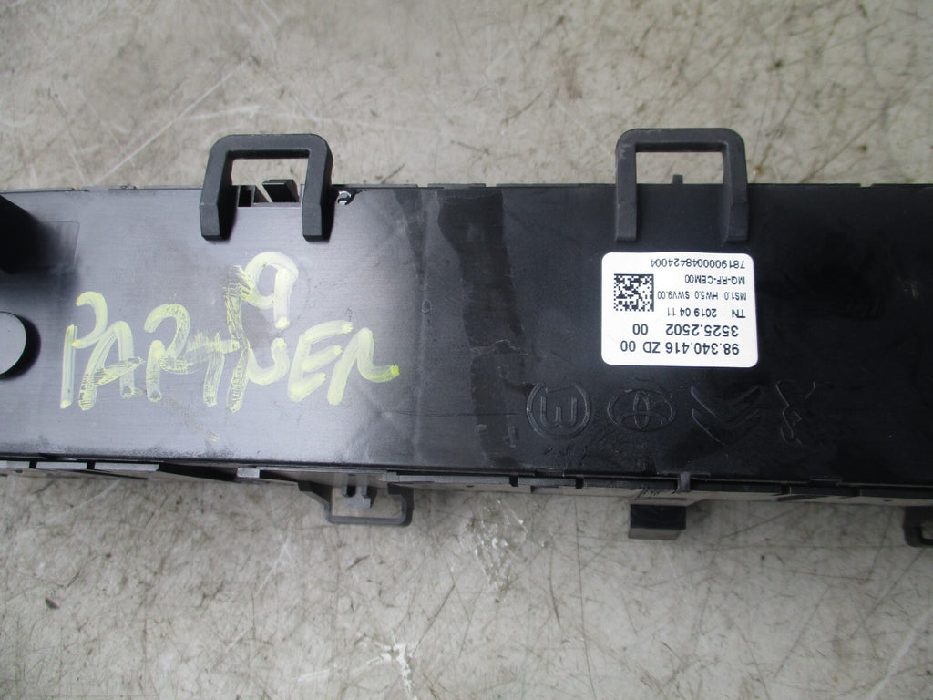 PEUGEOT PARTNER 2019 HEATER AC CLIMATE CONTROL SWITCH PANEL 98340416ZD