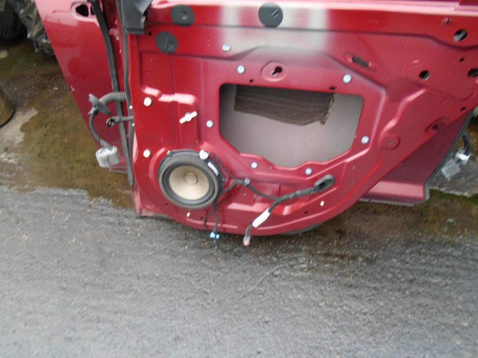 JAGUAR XF FACELIFT 2013 OSR DRIVER SIDE REAR BARE DOOR SHELL FRAME ONLY RED CAJ