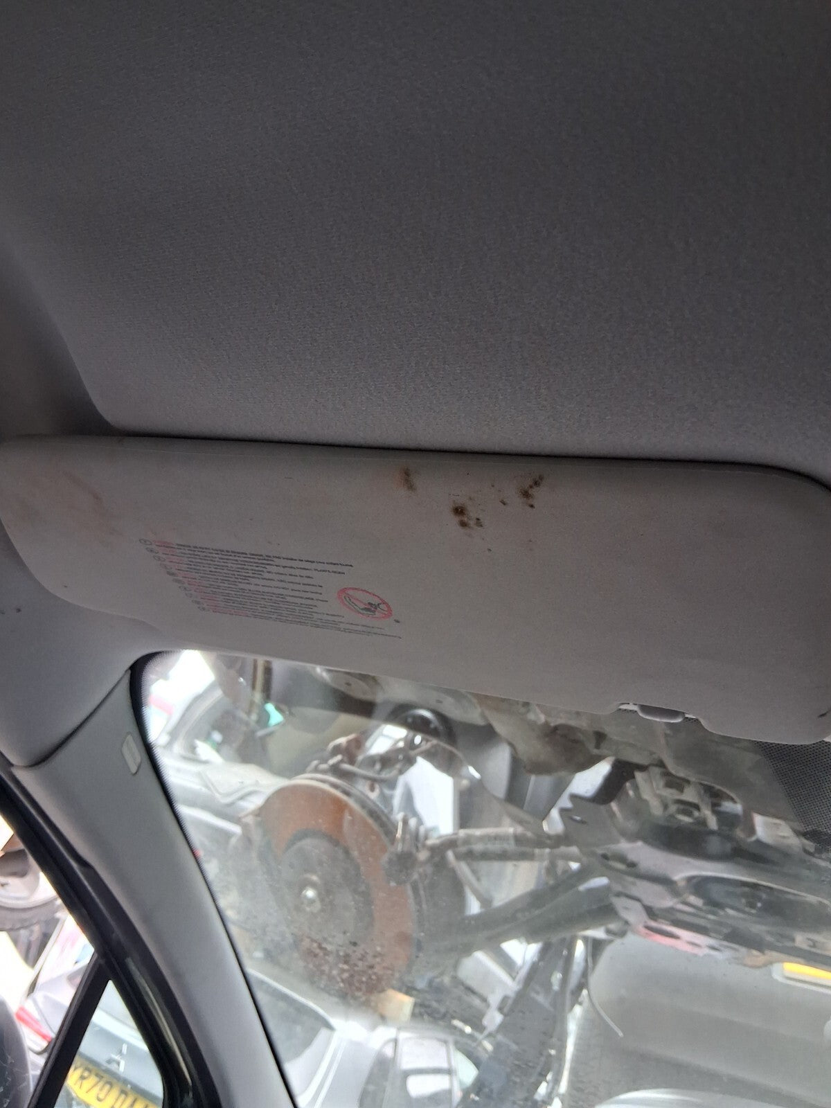 2012 PEUGEOT 3008 MK1 NS PASSENGER SIDE FRONT SUN VISOR SUNVISOR SHADE