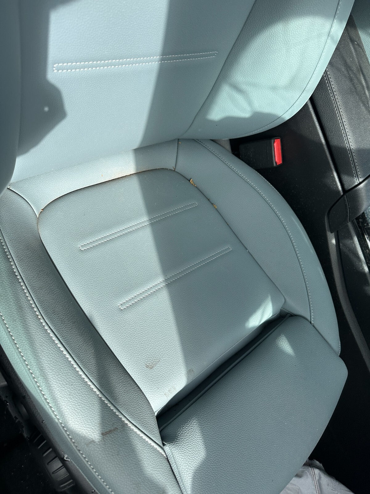 2023 MERCEDES CLA C118 OSF DRIVER SIDE FRONT SEAT LEATHER LIGHT BLUE GREEN
