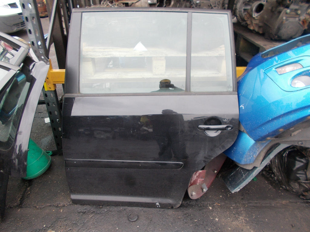 VOLKSWAGEN TOURAN 2004 NSR PASSENGER SIDE REAR DOOR BLACK LC9Z