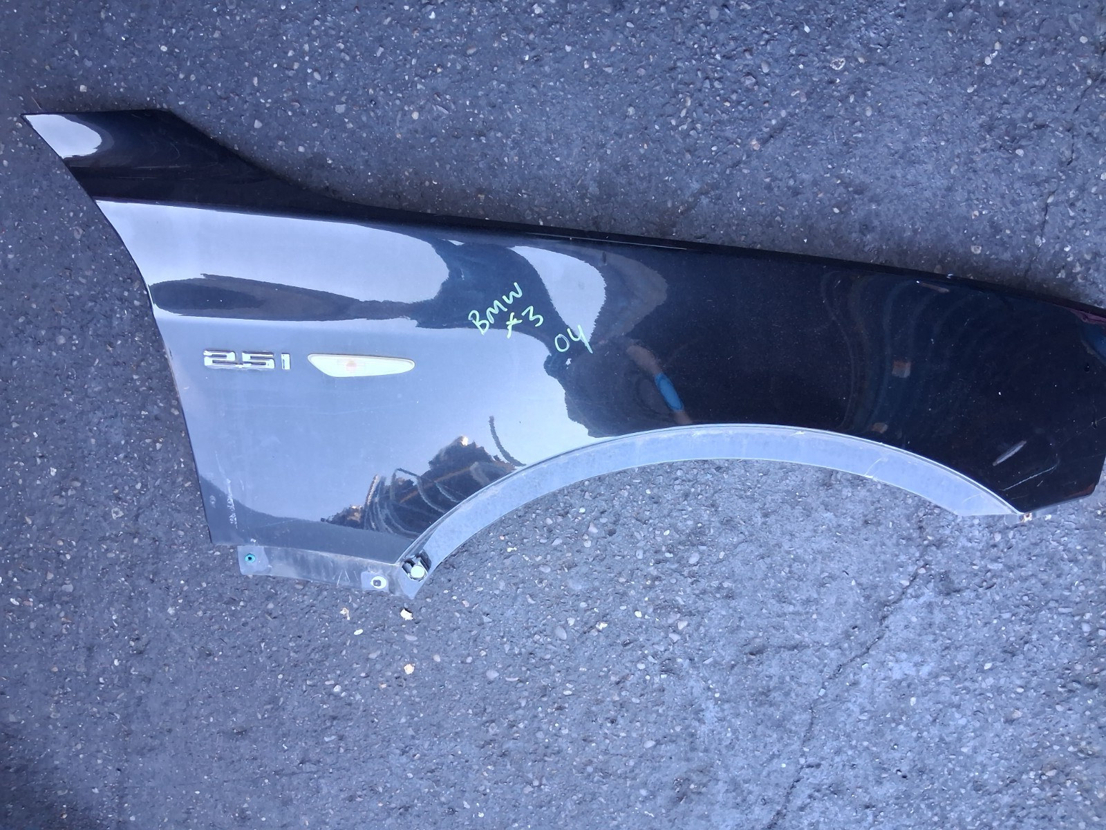 2004 BMW X3 E83 OSF DRIVER SIDE FRONT RIGHT WING PANEL BLACK