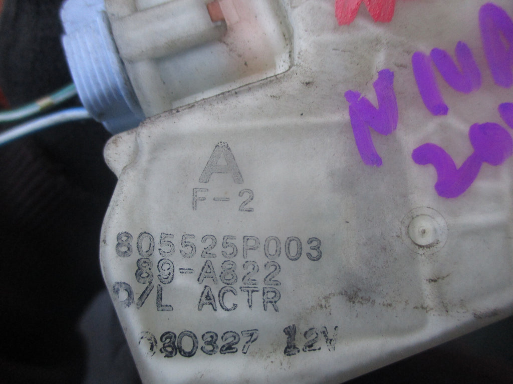 NISSAN NAVARA 2003 NSR PASSENGER SIDE REAR DOOR LOCK MECHANISM 805525P003