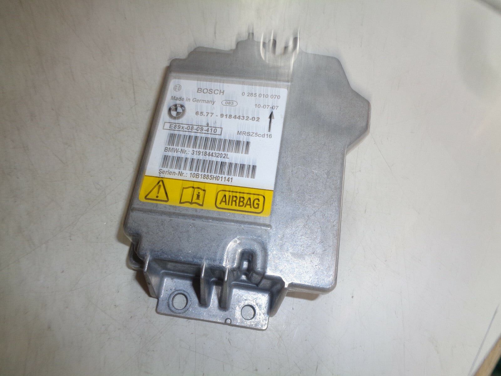 BMW 1 SERIES E82 SAFETY BAG ECU CONTROL MODULE 918443202