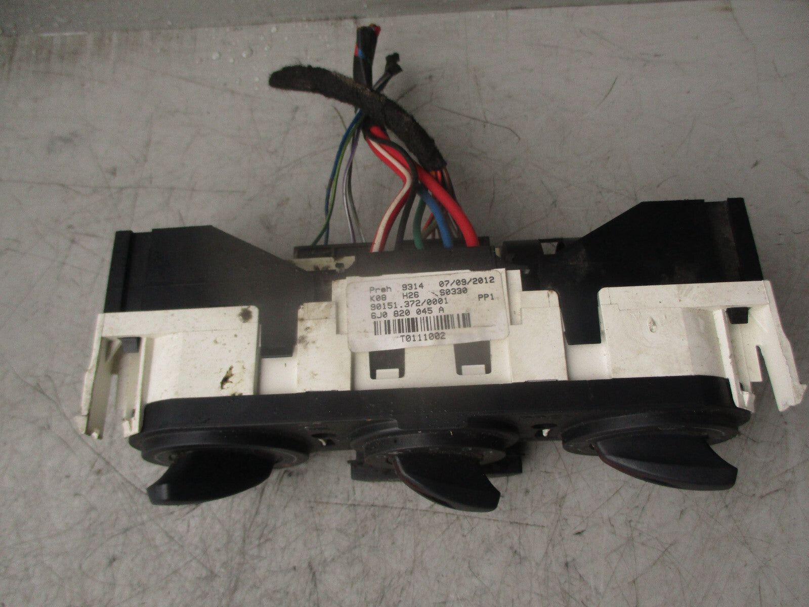 2012 SEAT IBIZA 6J AC HEATER CONTROL PANEL SWITCH 6J0820045A