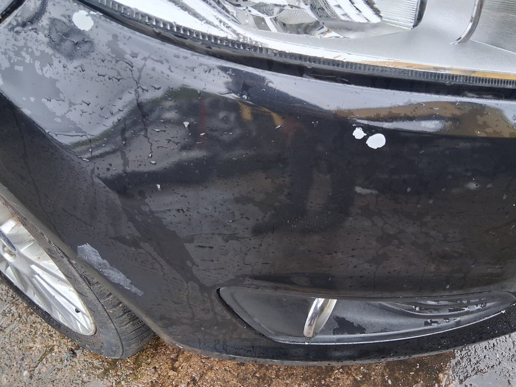 2014 FORD FIESTA MK7 FRONT COMPLETE BUMPER WITH GRILL PANTHER BLACK METALLIC DC