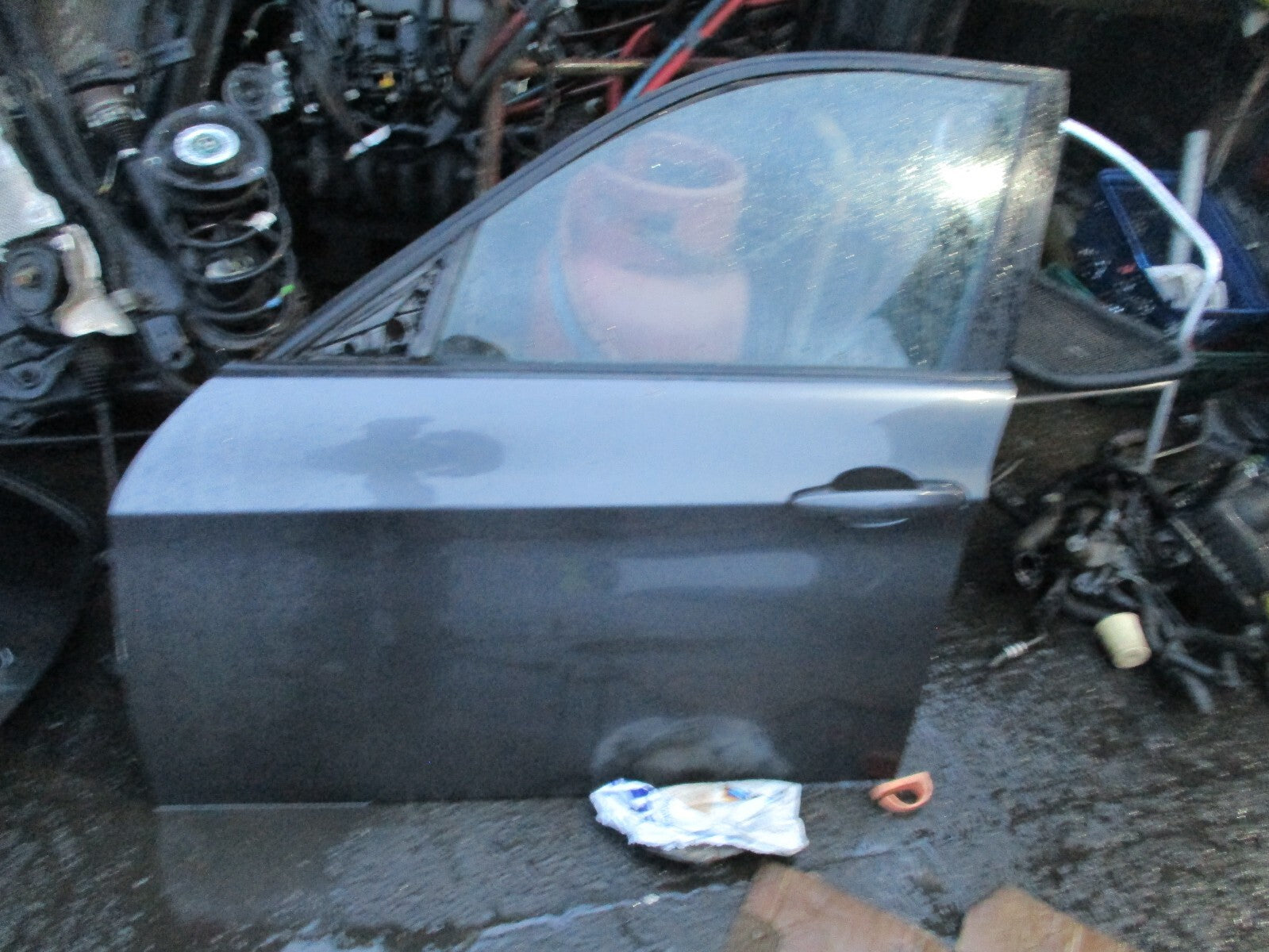 2009 BMW 3 SERIES E90 NSF PASSENGER SIDE FRONT COMPLETE DOOR GREY