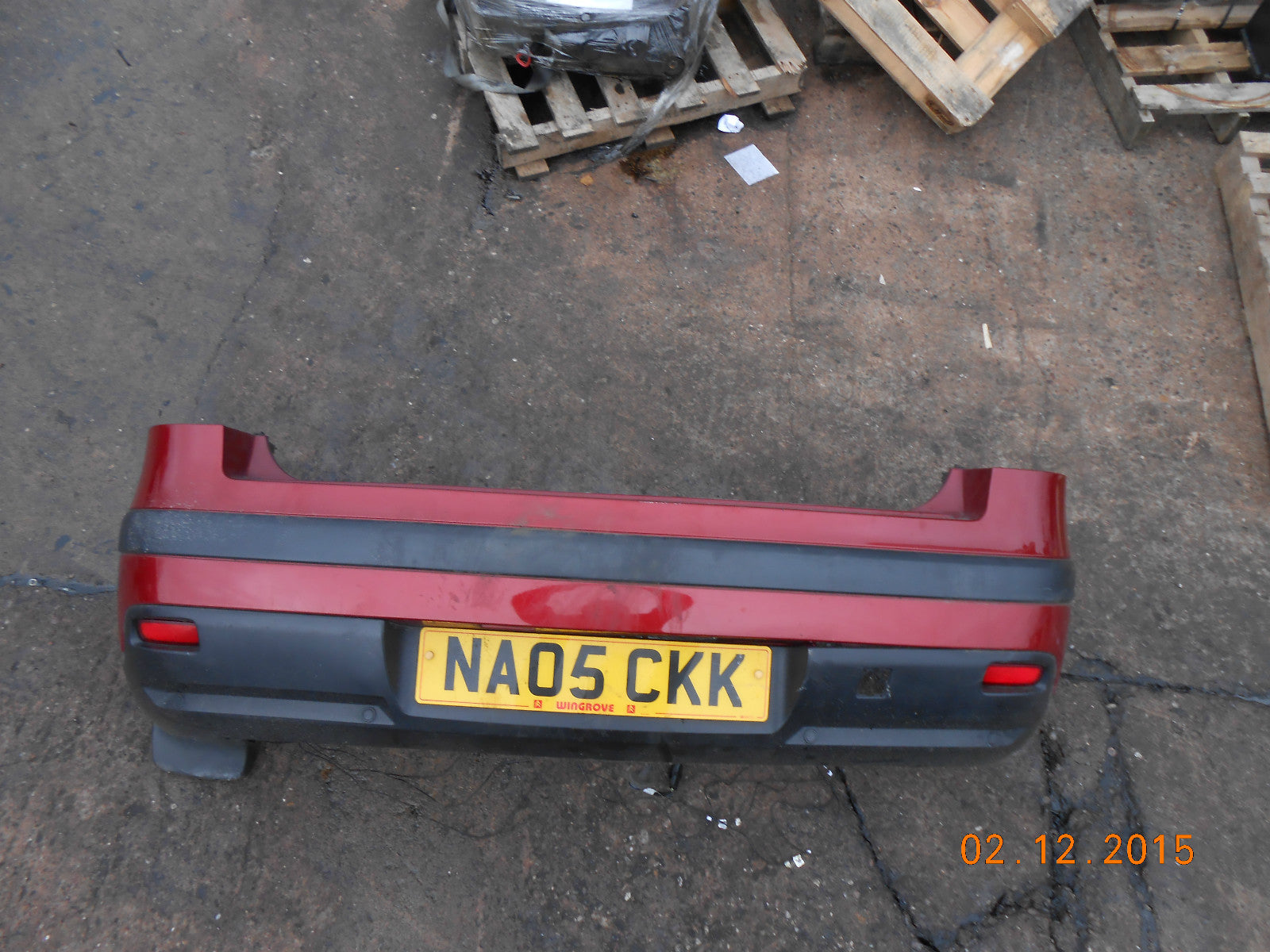 CITROEN C5 2005 FACELIFT COMPLETE REAR BUMPER KKQD ROUGE PROFOND MICA RED