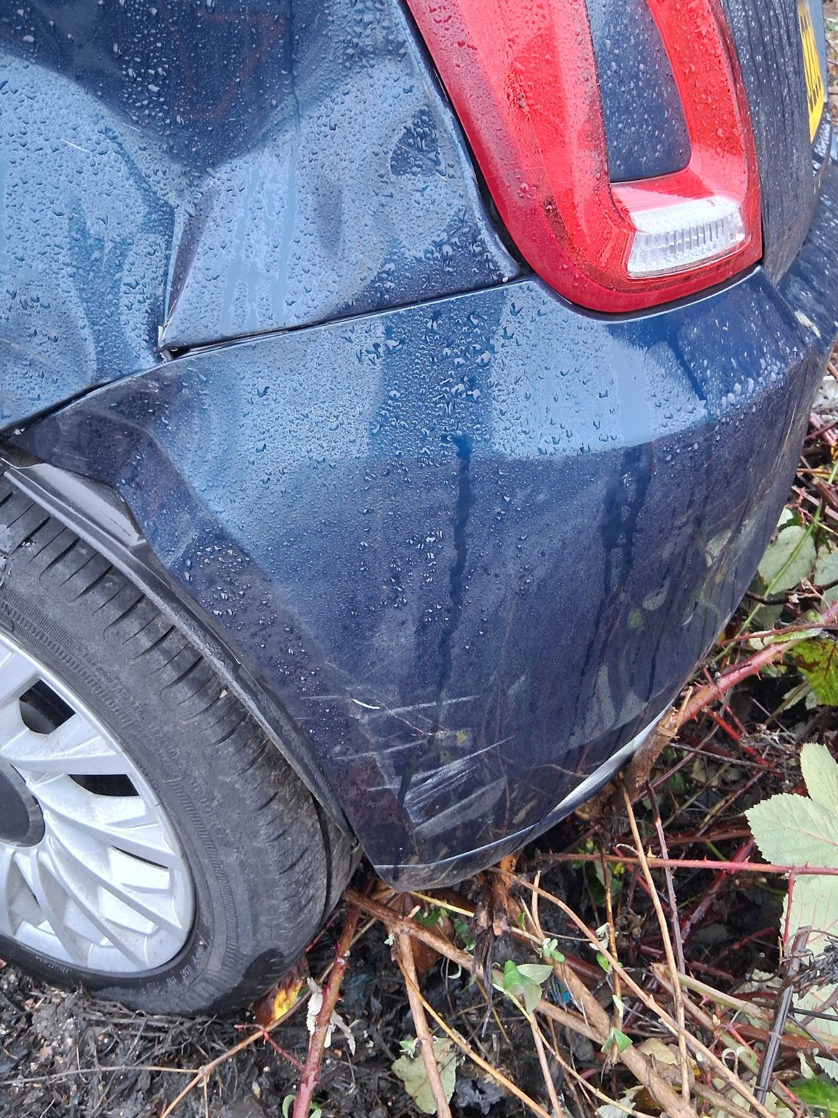 2023 FIAT 500 MHEV COMPLETE REAR BUMPER BLUE