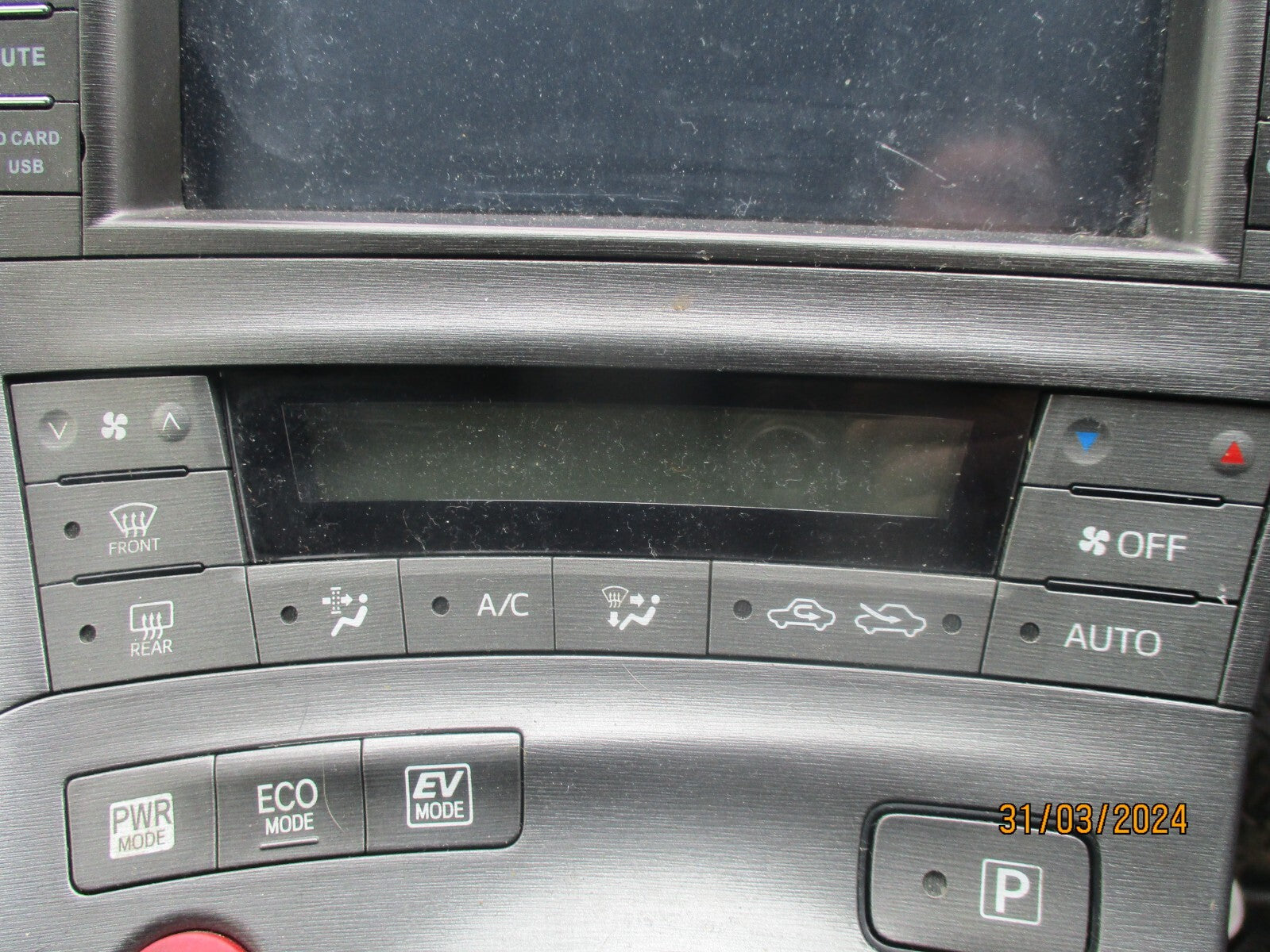 TOYOTA PRIUS MK3 2014 XW30 HEATER AC CLIMATE CONTROL SWITCH PANEL