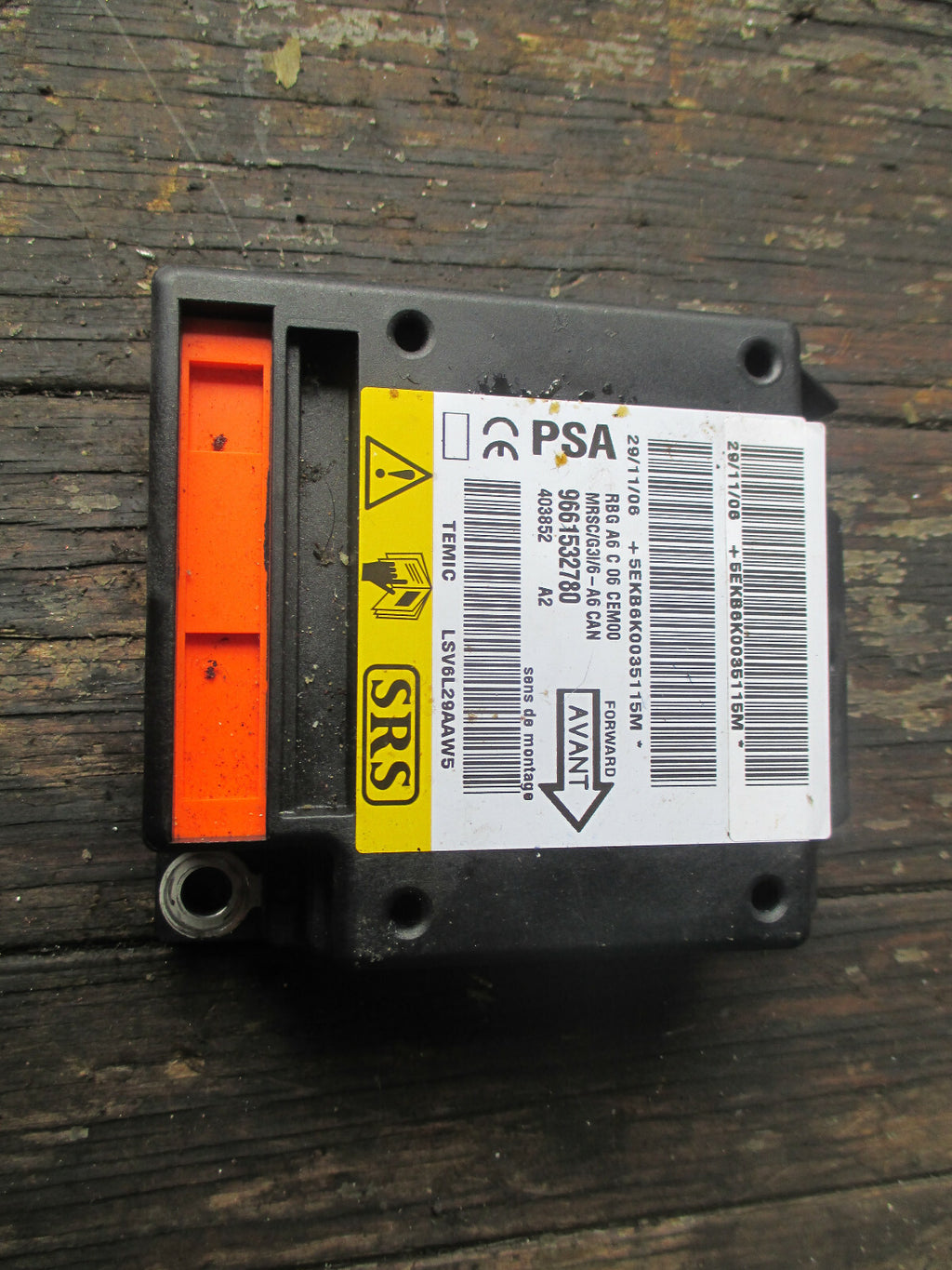 CITROEN C2 2006 SAFETY BAG CONTROL MODULE 9661532780