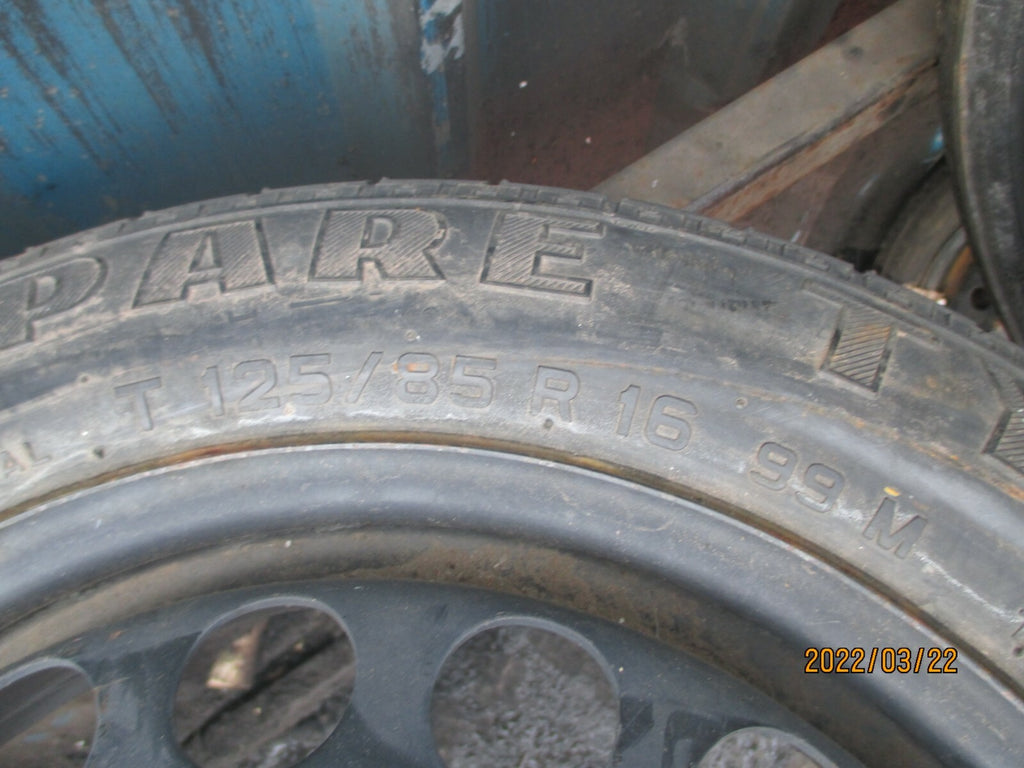 SAAB 93 5 STUD SPACE SAVER SPARE WHEEL TYRE PIRELLI 125/85 R16 125 85 16 INCH  R