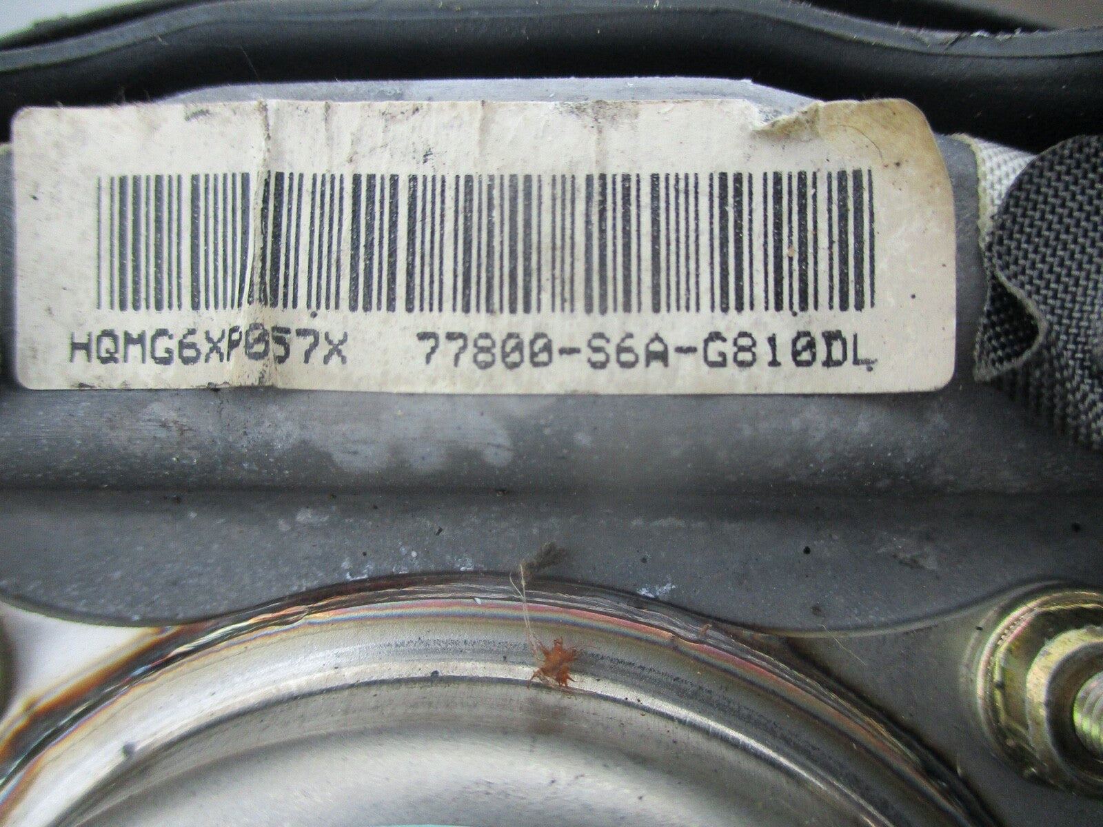 HONDA CIVIC MK7 2003 STEERING WHEEL SAFETY BAG 77800 S6A G810DL
