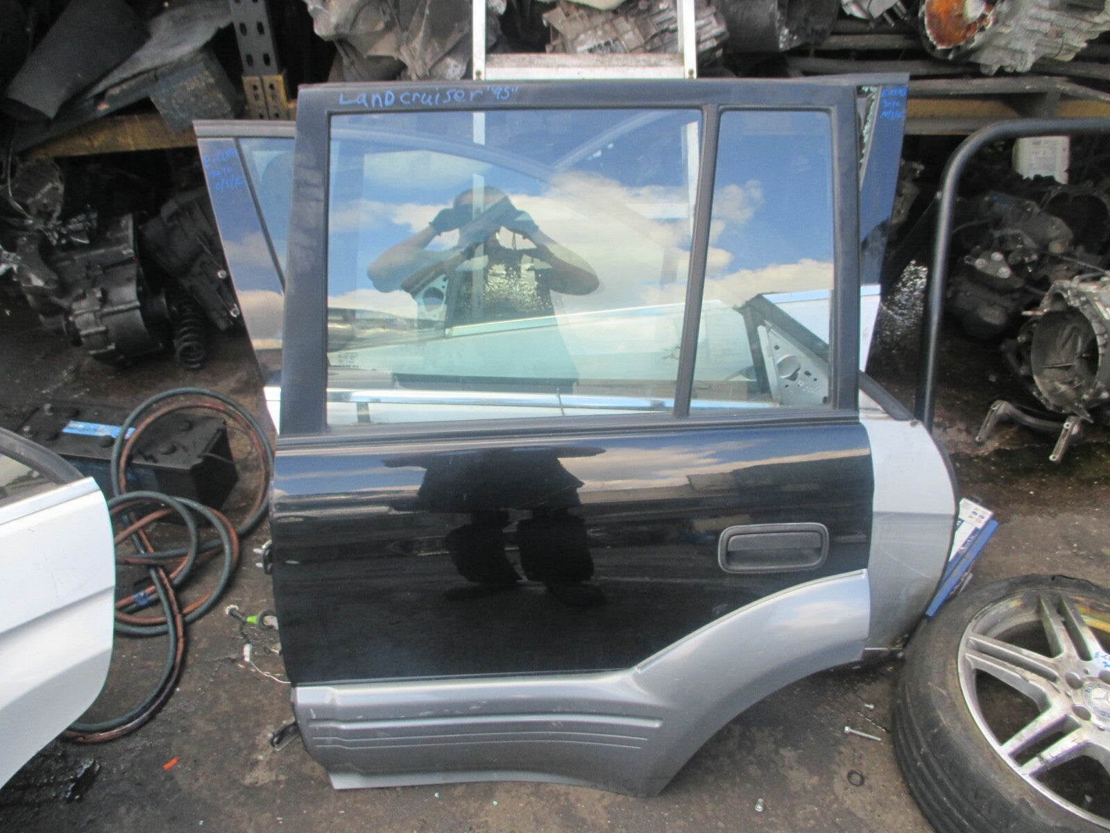 TOYOTA LAND CRUISER 1995 NSR PASSENGER REAR DOOR GLASS REGULATOR LOCK BLACK