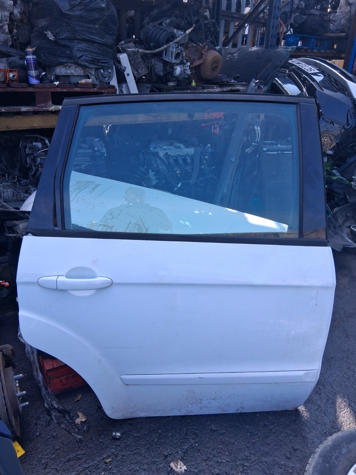 FORD S MAX MK1 2013 OSR DRIVER SIDE REAR COMPLETE DOOR BLUE
