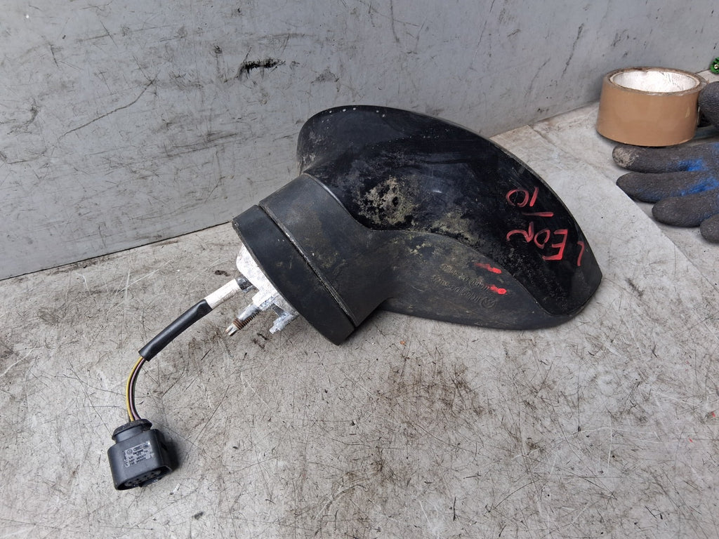 2010 SEAT LEON MK2 FACELIFT NSF PASSENGER SIDE ELECTRIC WING MIRROR BLACK 034456