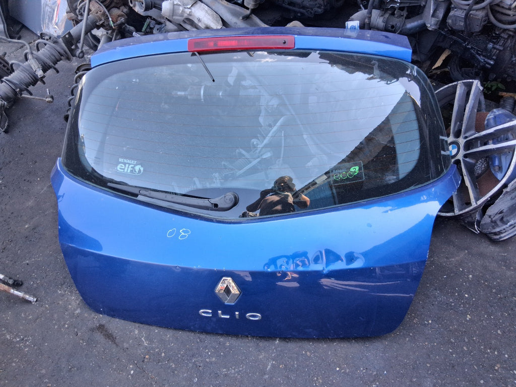 2008 RENAULT CLIO MK3 COMPLETE REAR TAILGATE BOOTLID BLUE