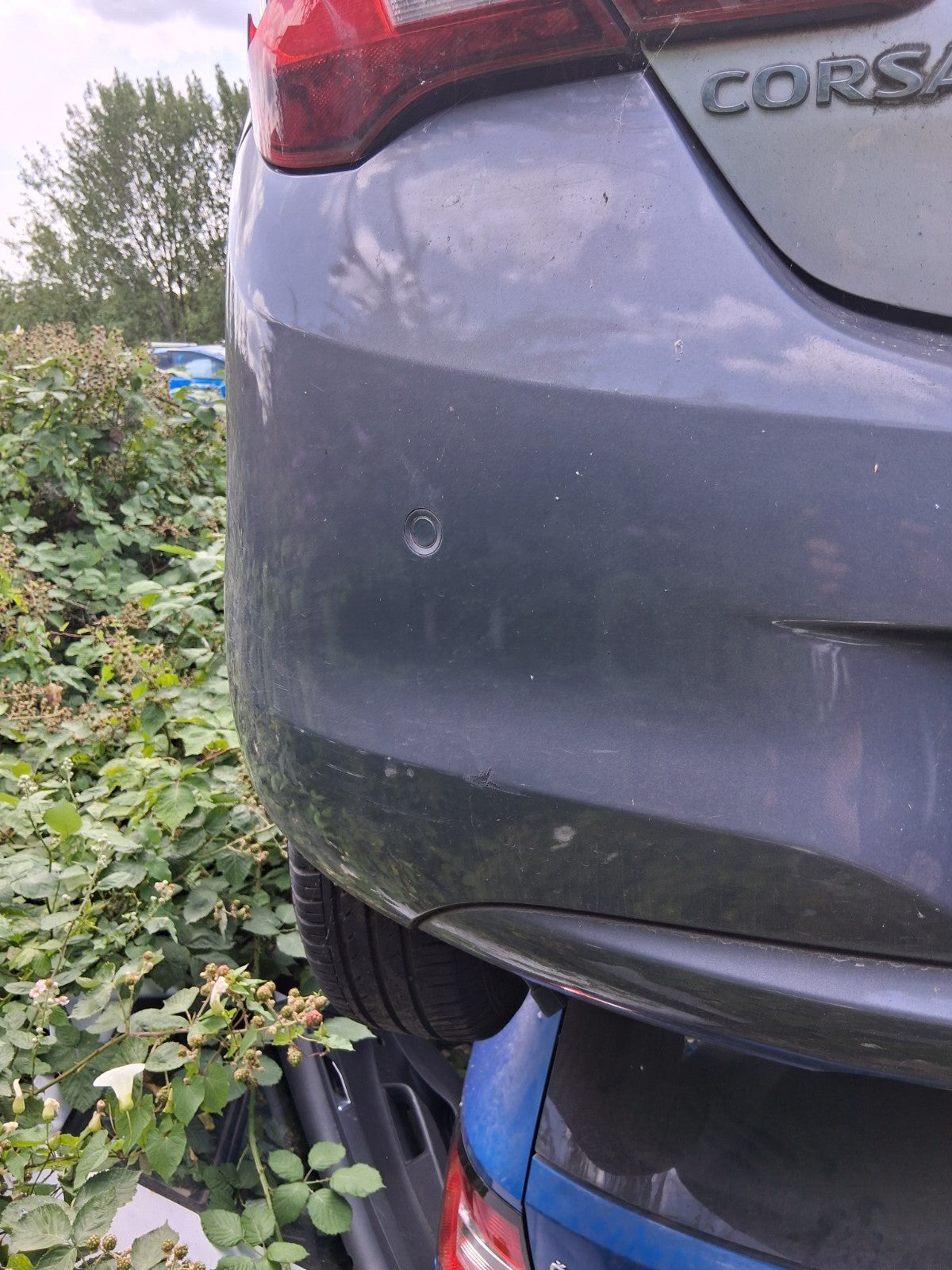 2017 VAUXHALL CORSA E 3 DOOR COMPLETE REAR BUMPER SILVER METALLIC 176