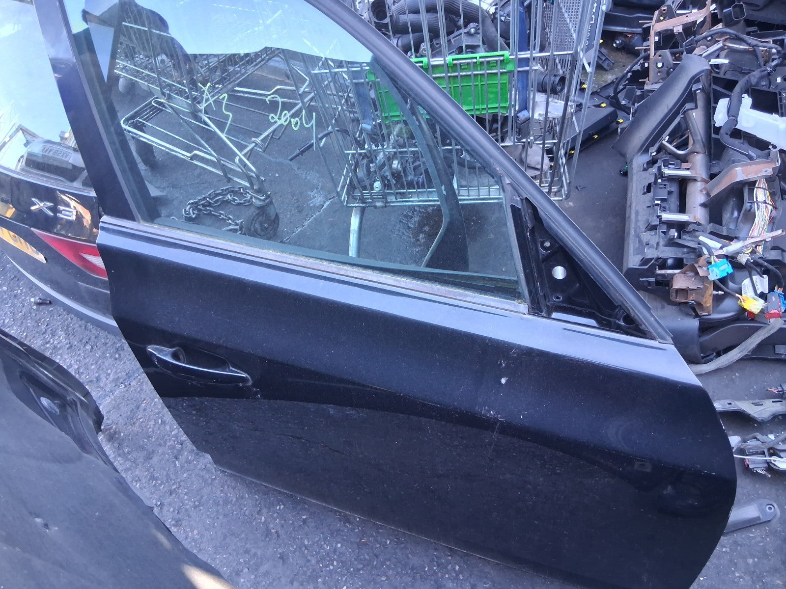 2004 BMW X3 E83 OSF DRIVER SIDE FRONT RIGHT COMPLETE DOOR BLACK