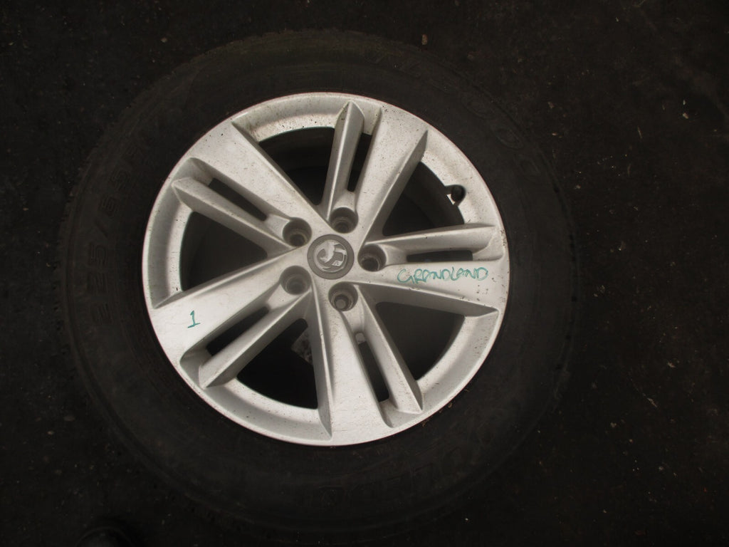 2018 VAUXHALL GRANDLAND X SE MK1 17 INCH ALLOY WHEEL WITH TYRE 225/65R17 REF 1