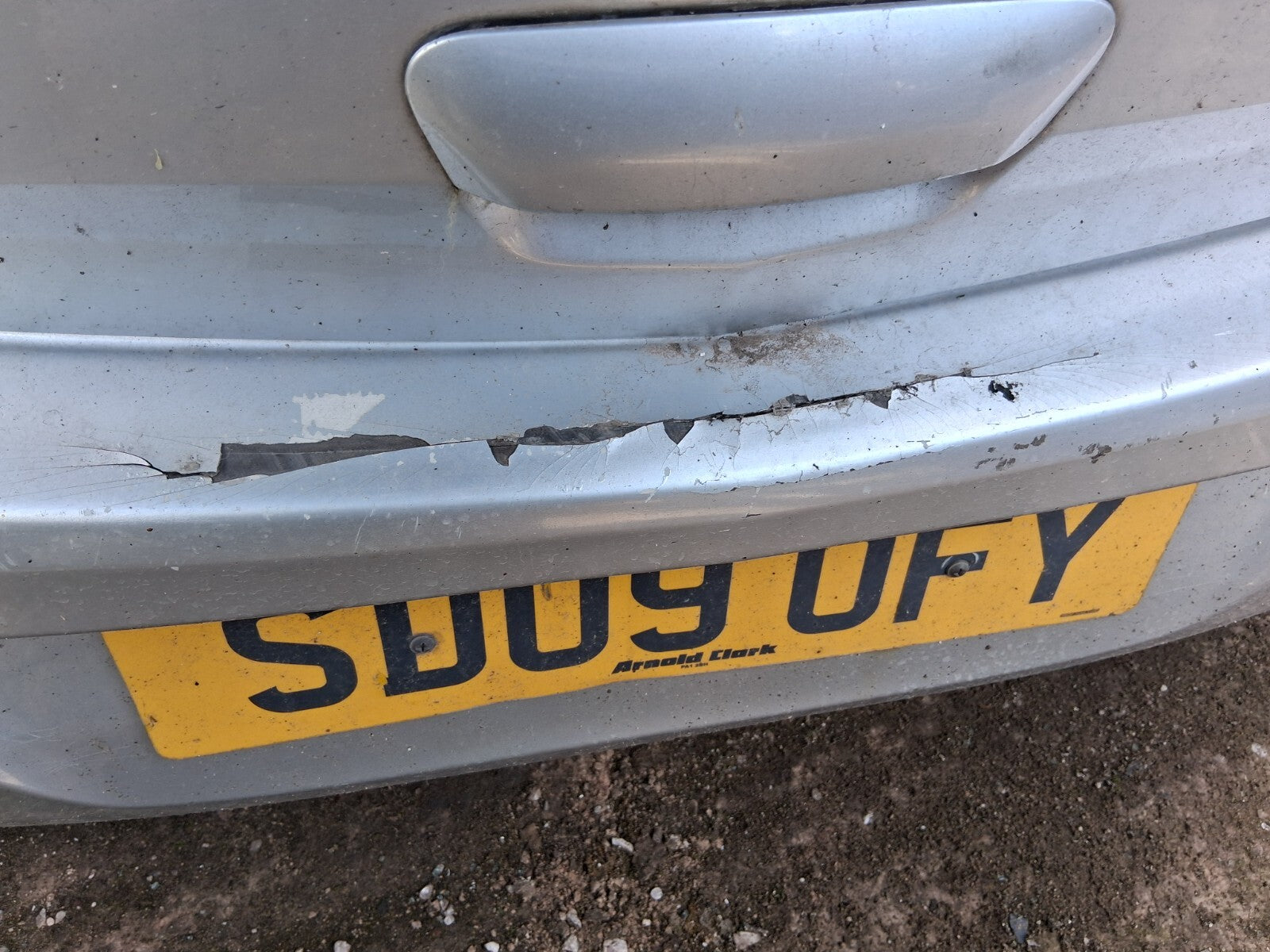 2009 VAUXHALL CORSA D REAR COMPLETE BUMPER STAR SILVER III Z157