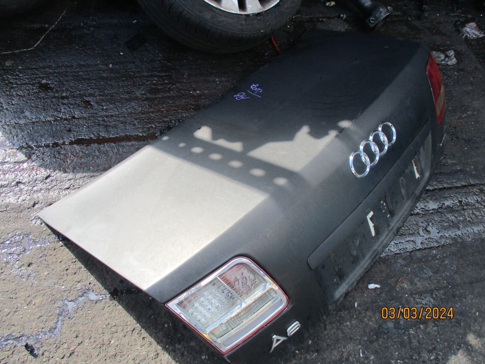 AUDI A8 D3 4E 2008 SALOON REAR COMPLETE TAILGATE BOOTLID MATT BLACK