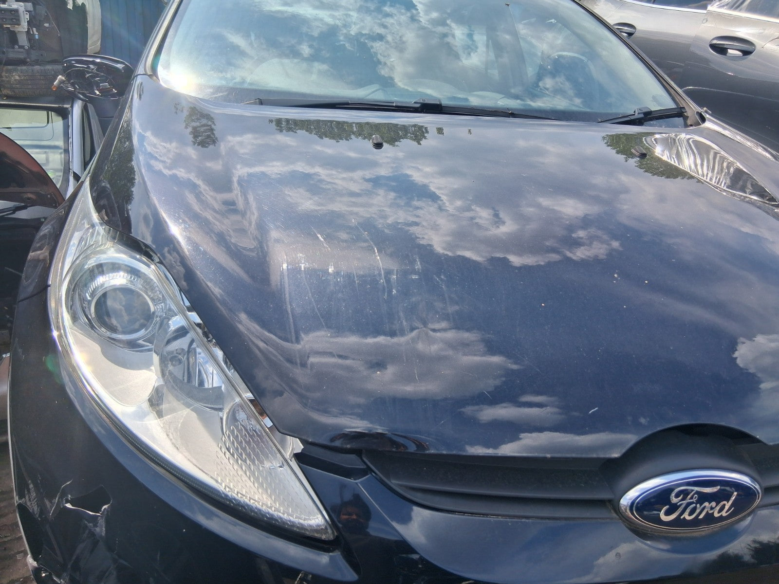 2012 FORD FIESTA MK7 5 DOOR FRONT BONNET HOOD PANEL BLACK