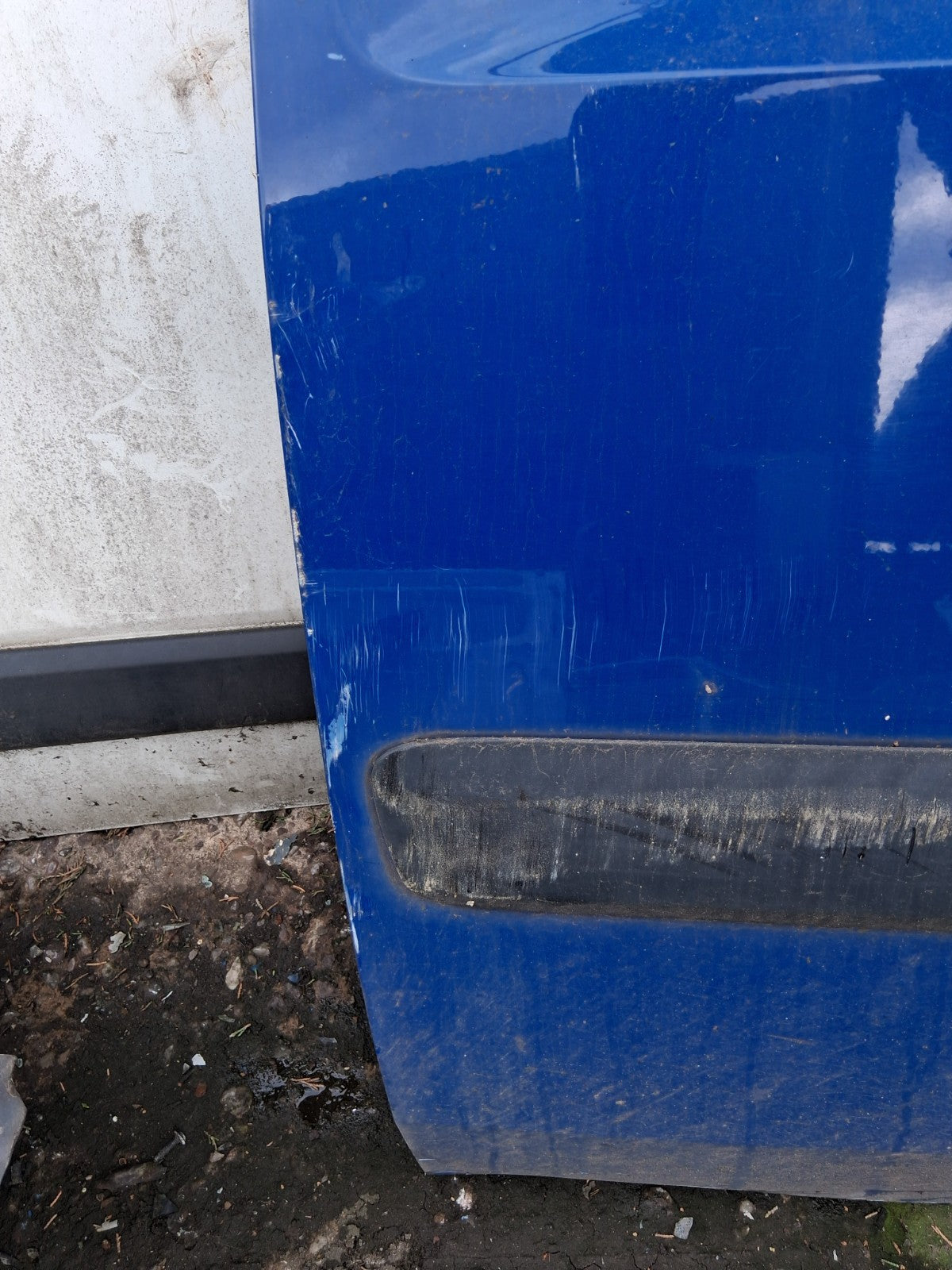 2010 FIAT DOBLO MK1 NSF PASSENGERR SIDE FRONT LEFT COMPLETE DOOR BLUE