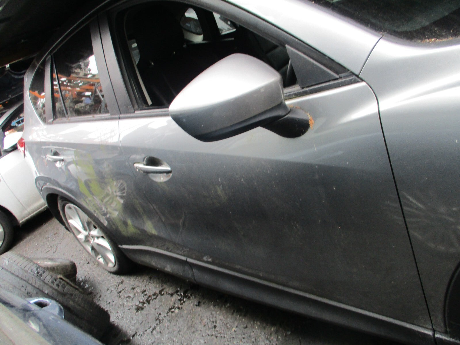 2013 MAZDA CX 5 MK1 OSF DRIVER SIDE FRONT BARE DOOR LIQUID SILVER P38