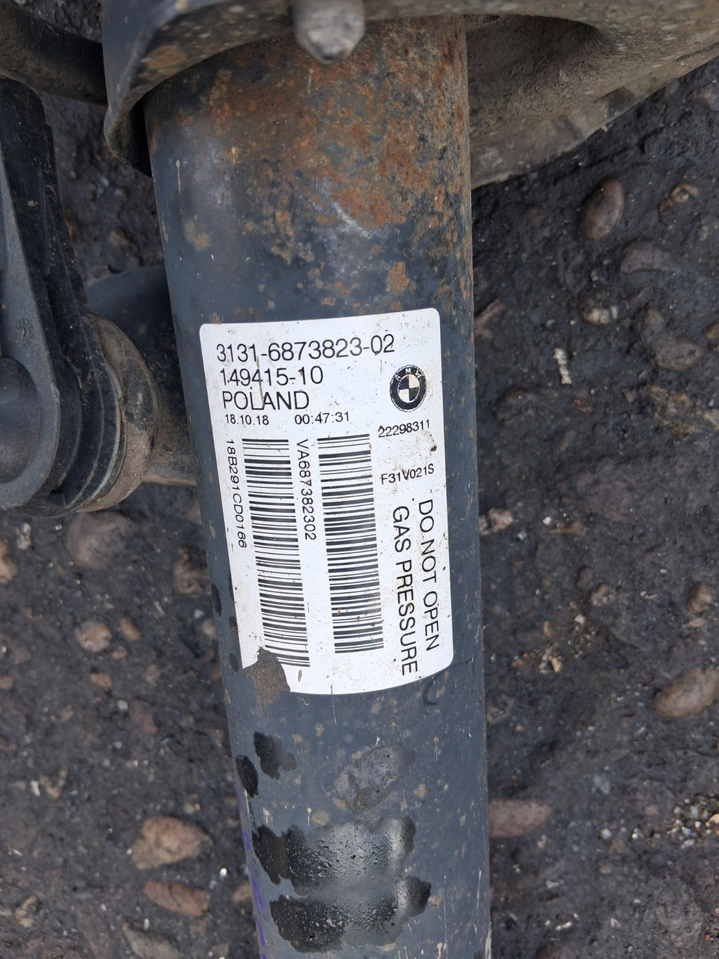 2014 BMW 3 SERIES F31 NSF FRONT LEFT PASSENGER SIDE SHOCK 6873823